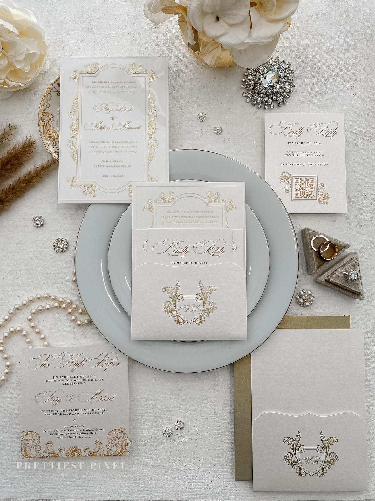 Luxury Gold Foil Wedding Invitation | Style 315