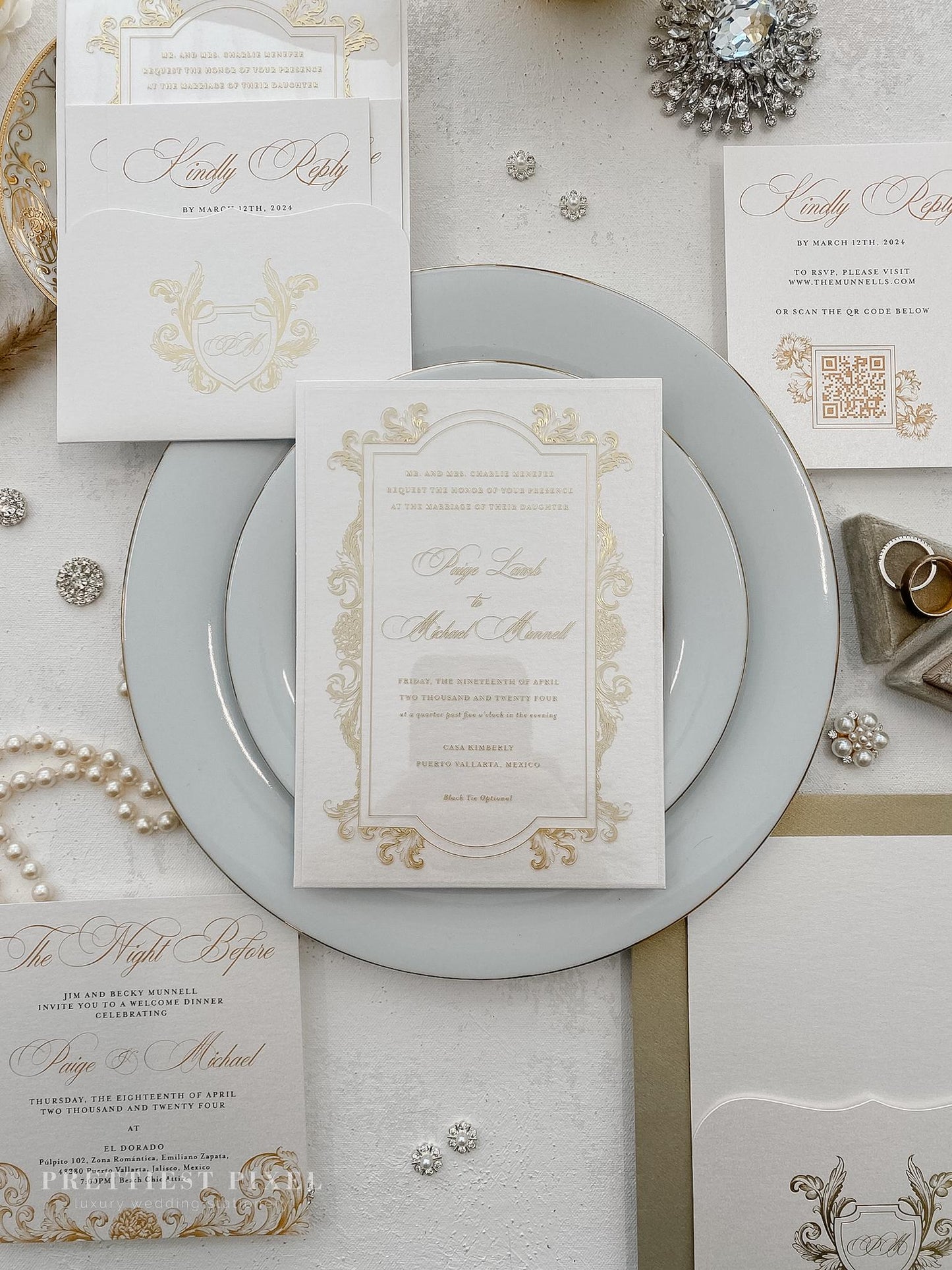 Luxury Gold Foil Wedding Invitation | Style 315