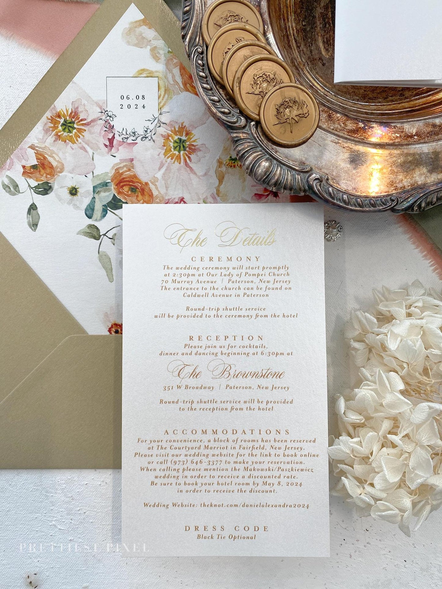 Elegant Wedding Invitation | Acrylic Card Style 286