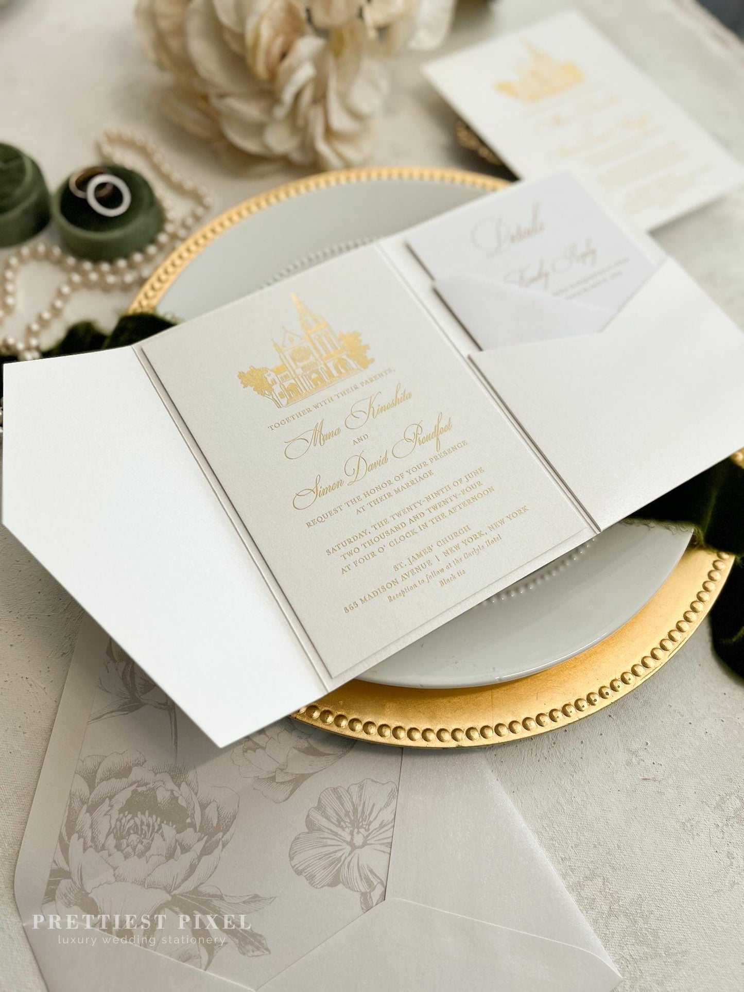 Luxury Gold Foil Wedding Invitation | Style 289
