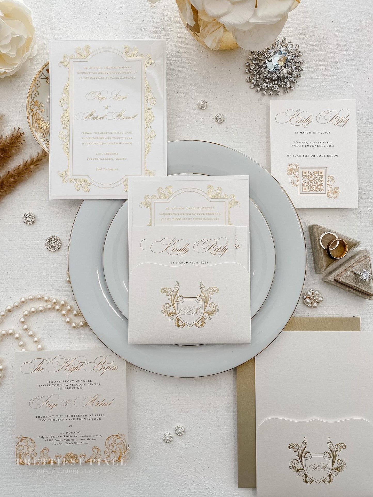 Luxury Gold Foil Wedding Invitation | Style 315