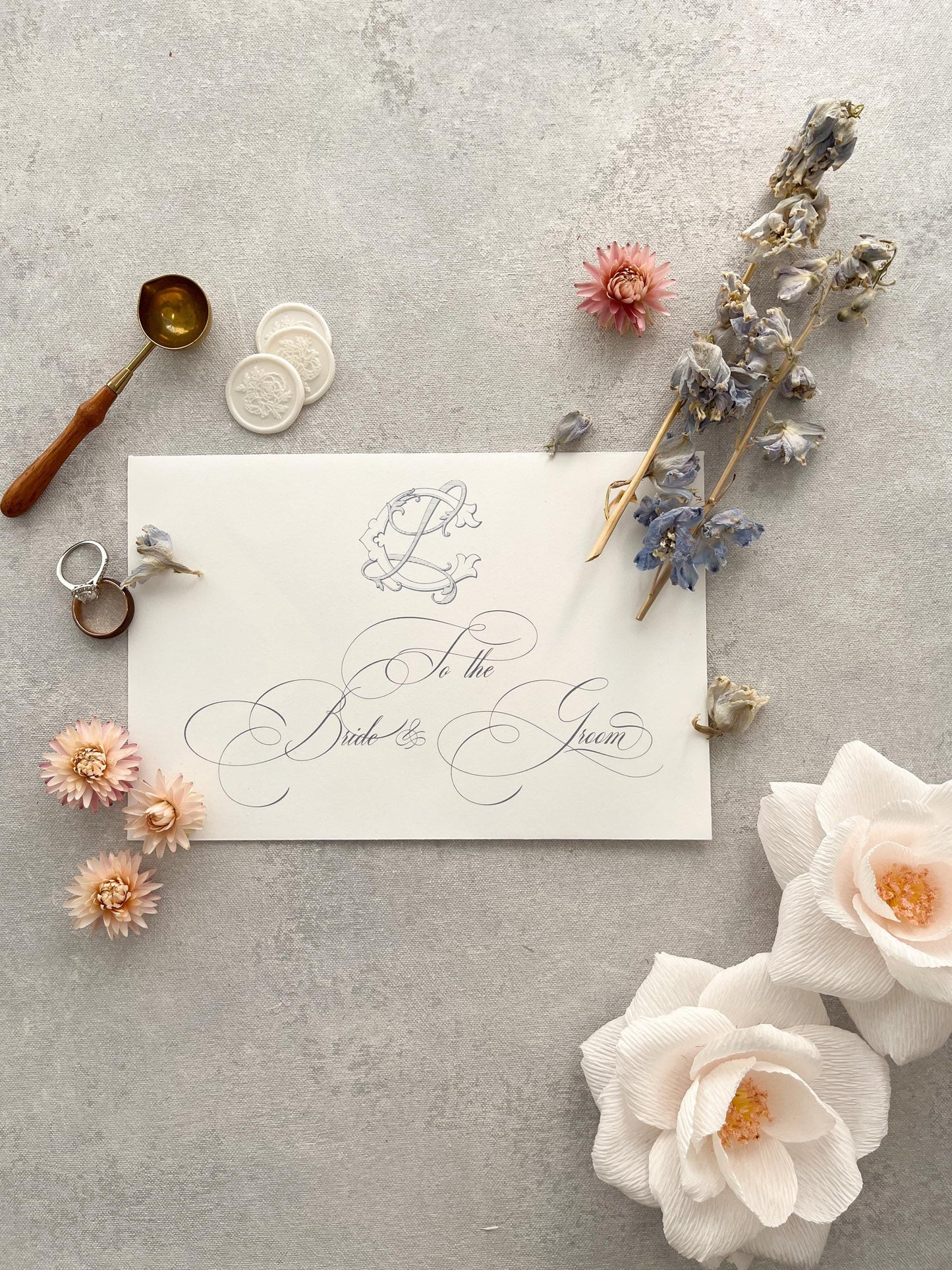 Letterpress Duplex Invitations with Watercolor Crest | Style 172