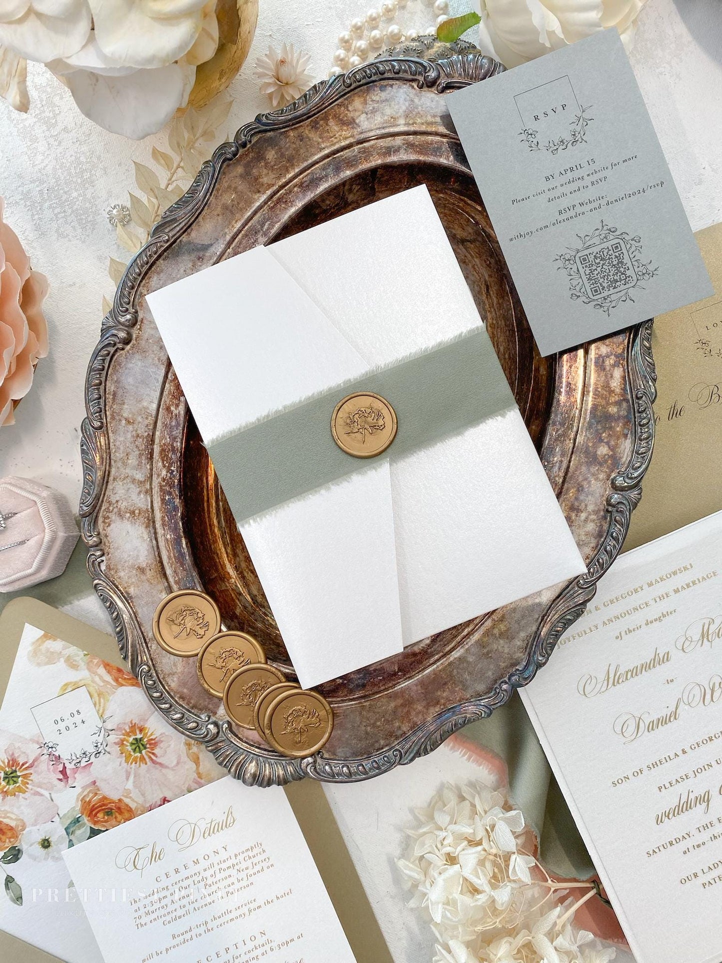 Elegant Wedding Invitation | Acrylic Card Style 286