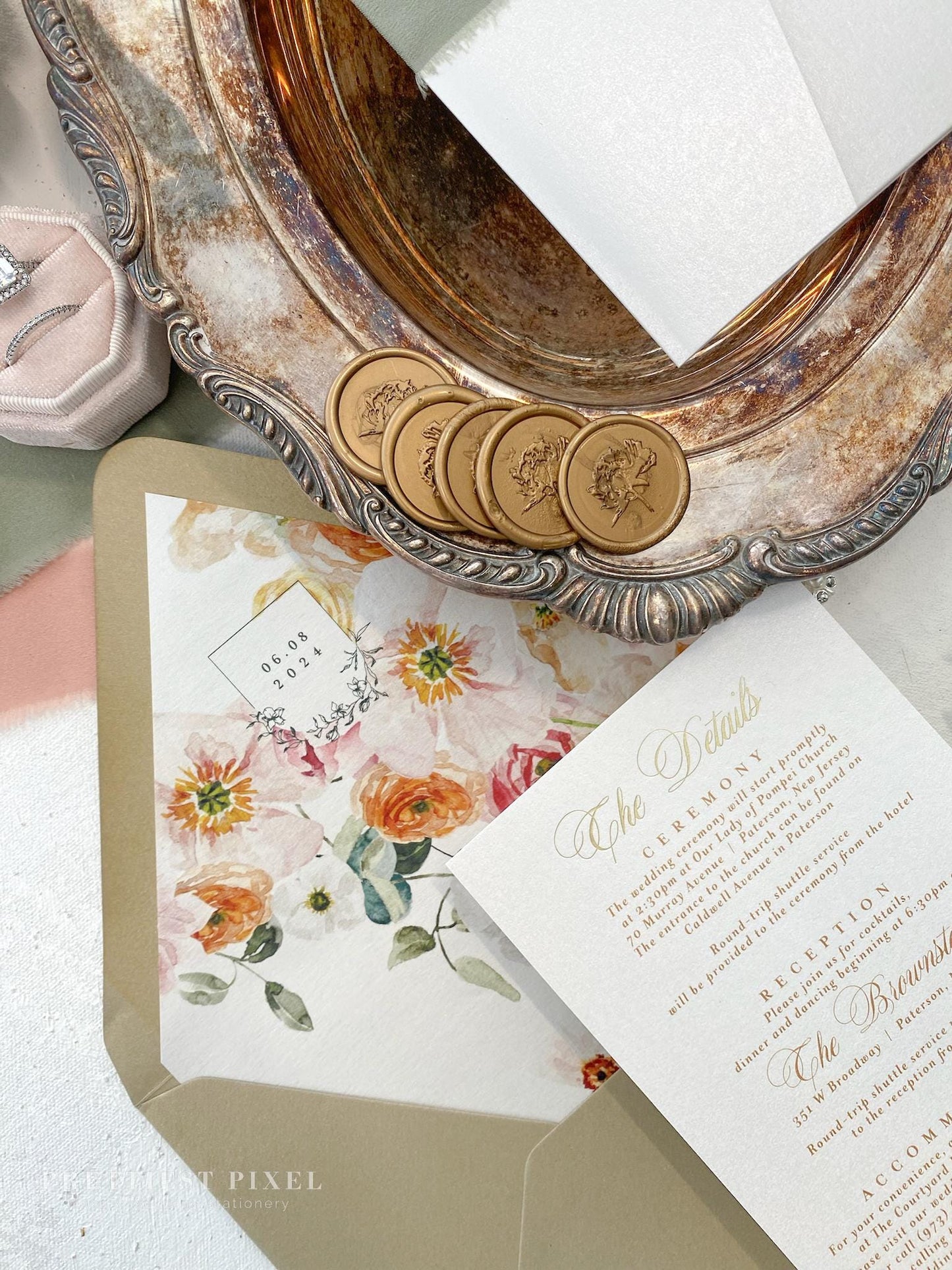 Elegant Wedding Invitation | Acrylic Card Style 286