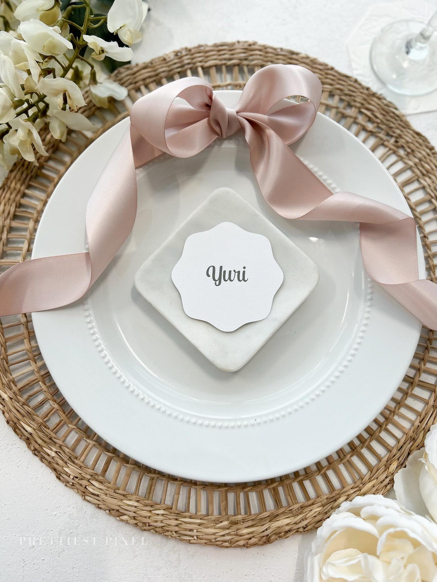 Scallop Circle Place Cards | Style 200