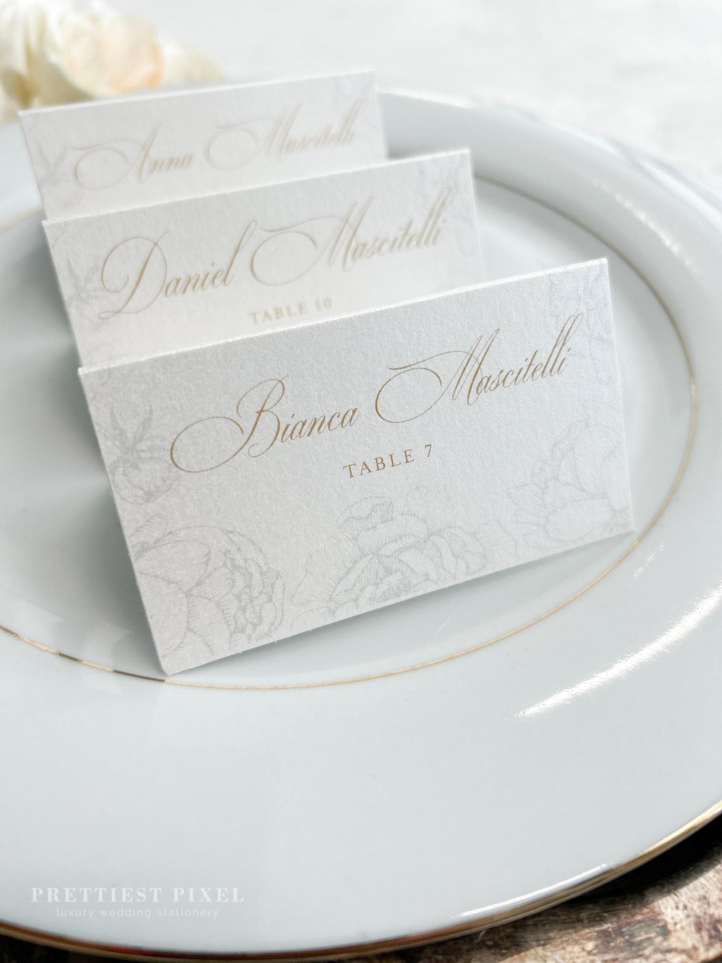 Wedding Folded Place Cards | Style 777