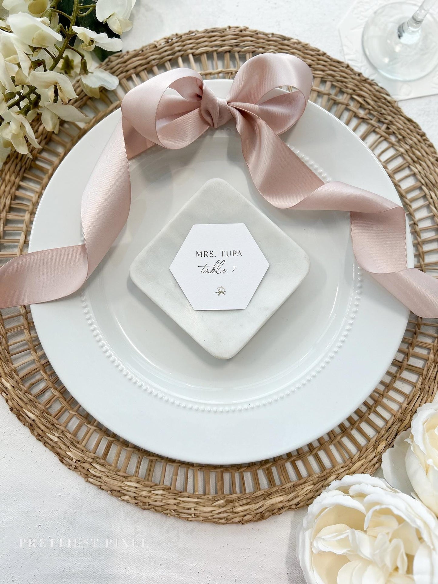 Hexagon Place Cards | Style 298