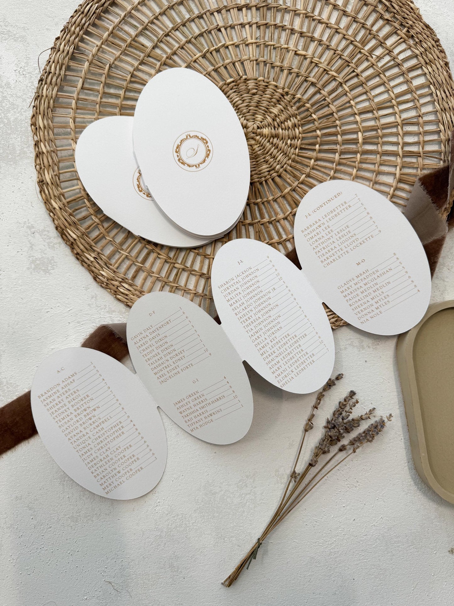 Folding Oval Seating Chart - Style 106 Oval