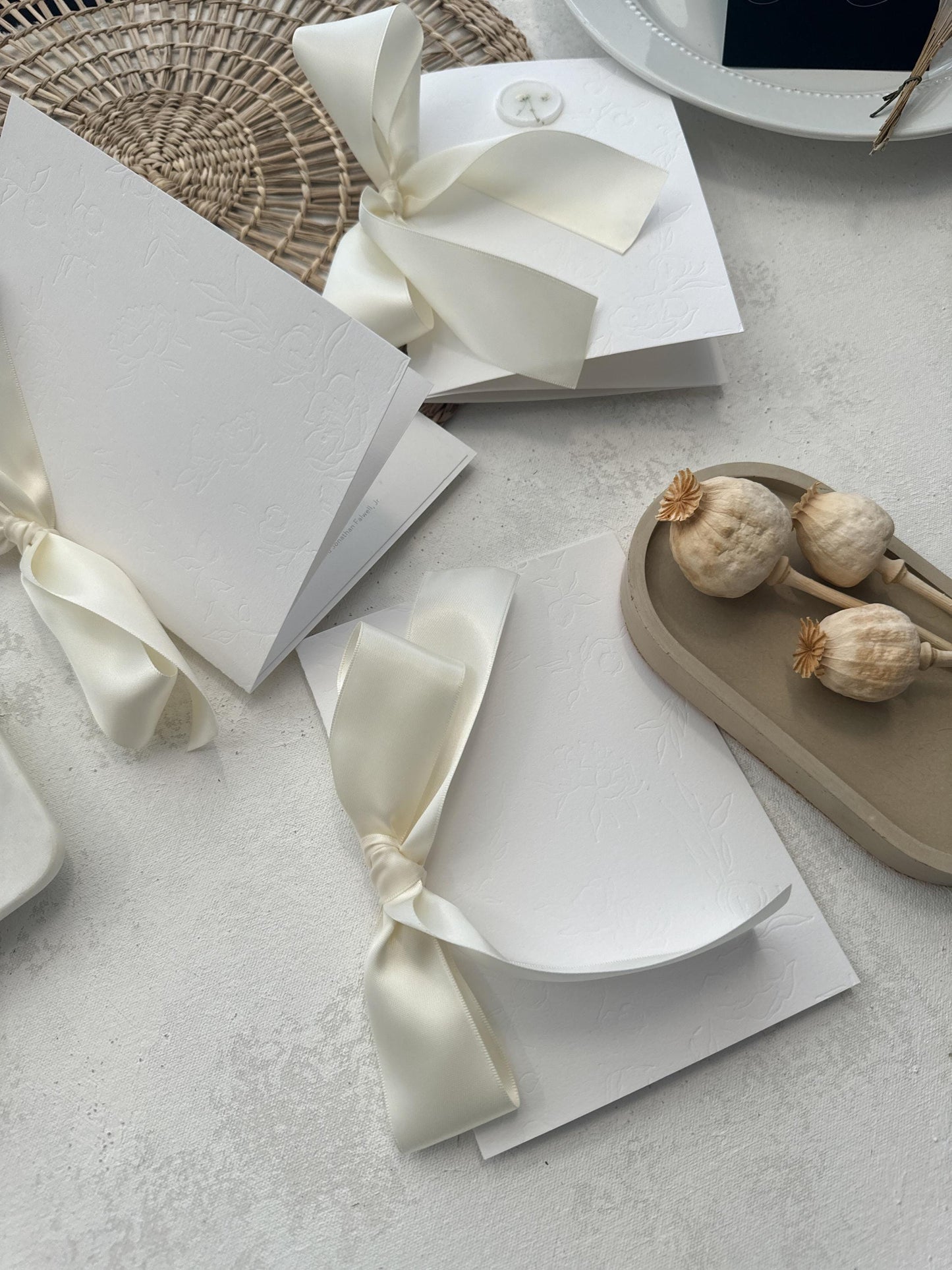 Blind Deboss Wedding Programs | Style 71 and Style 777
