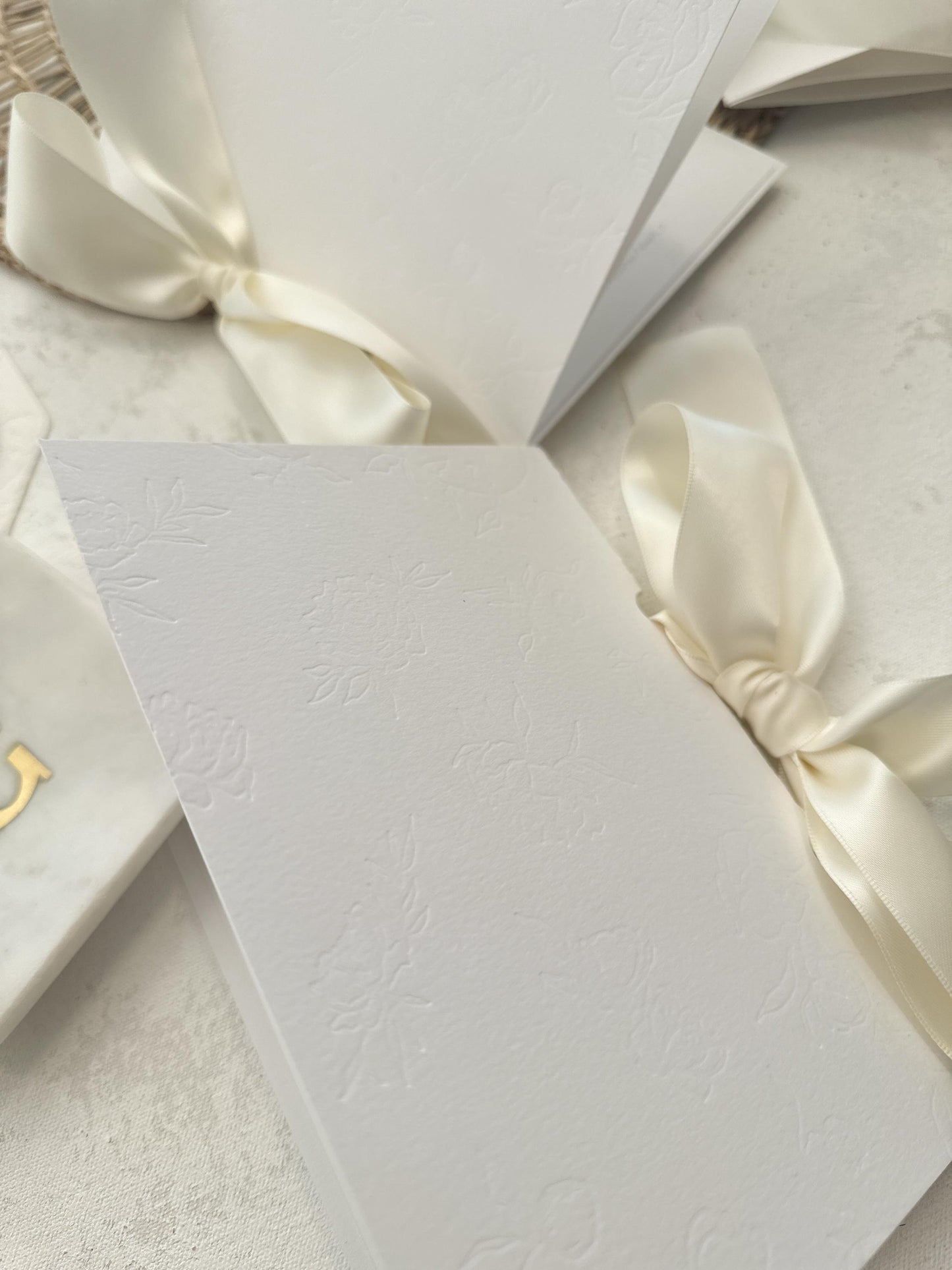 Blind Deboss Wedding Programs | Style 71 and Style 777