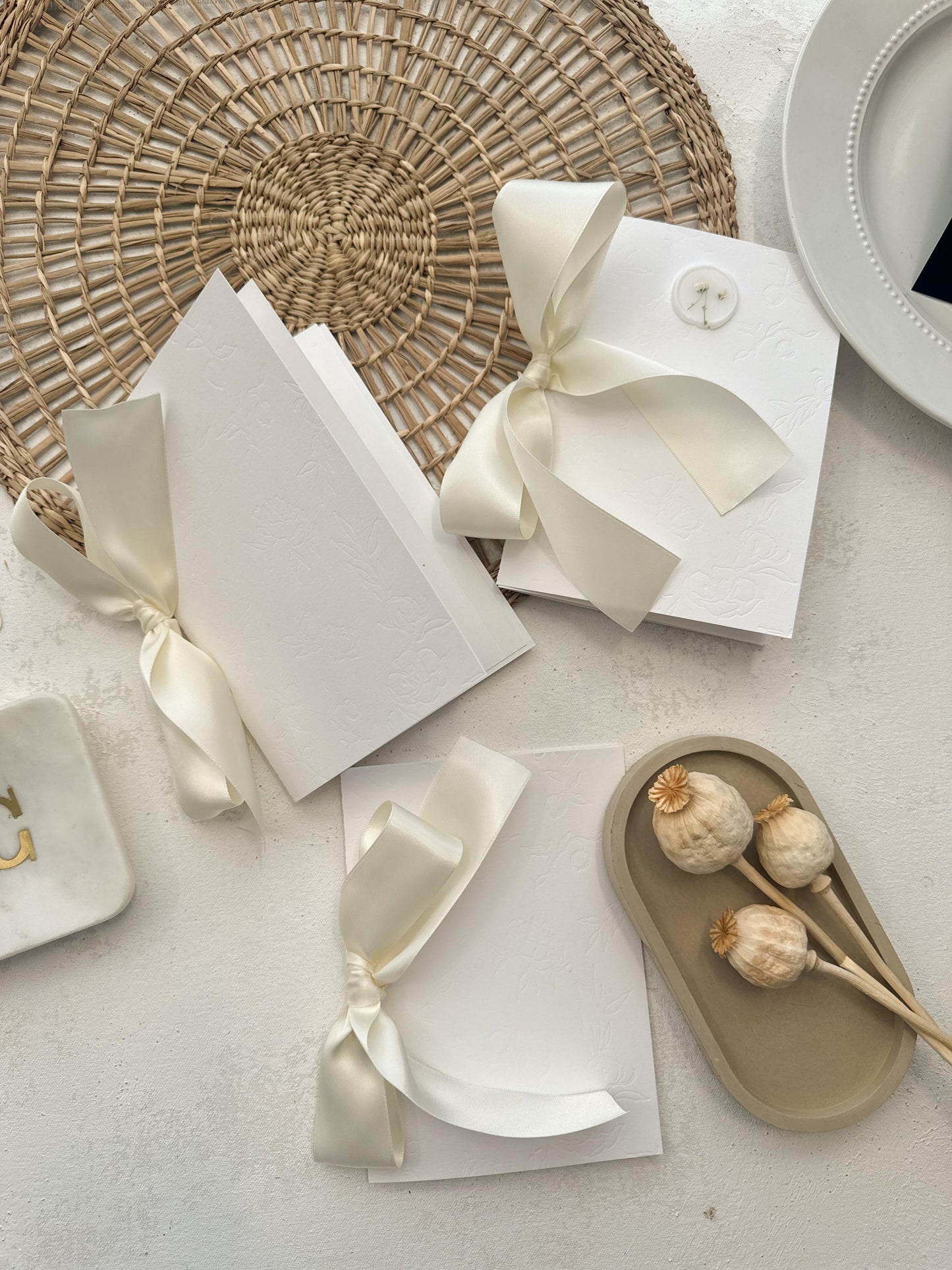 Blind Deboss Wedding Programs | Style 71 and Style 777
