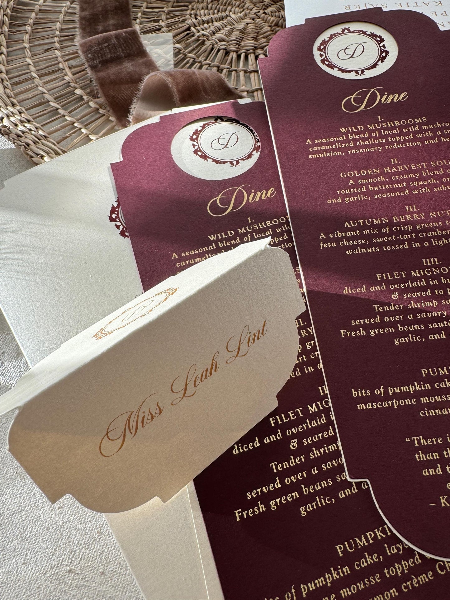 Printed Place Cards | Style 106_Sicily