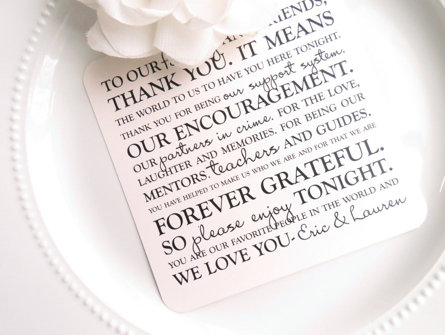 Wedding Thank You Card | Style TY67
