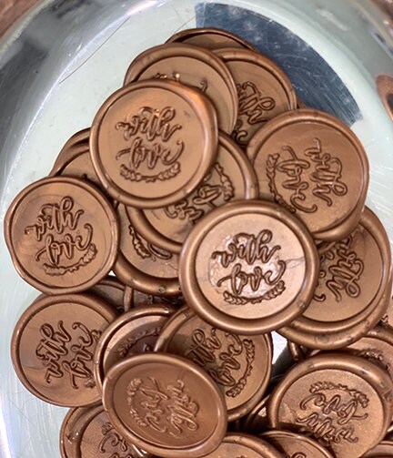 Copper Adhesive Wax Seal Stickers
