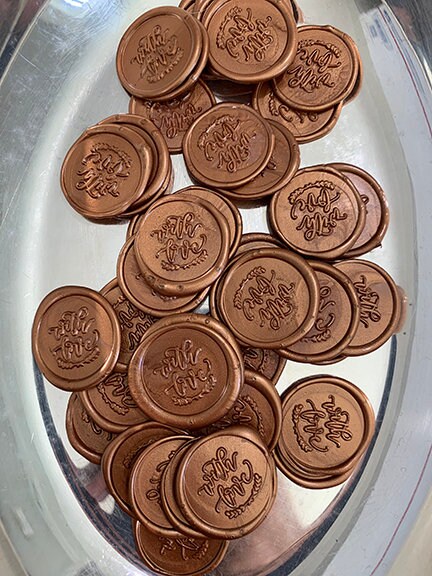 Copper Adhesive Wax Seal Stickers