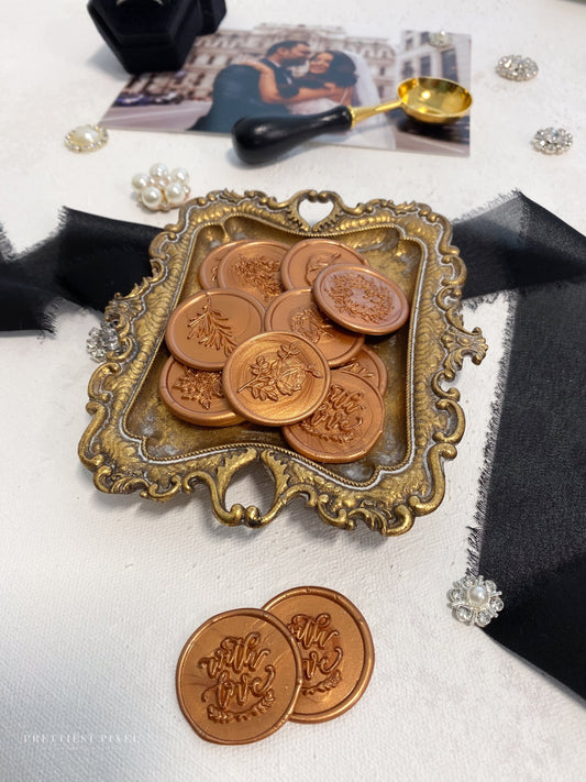 Copper Adhesive Wax Seal Stickers