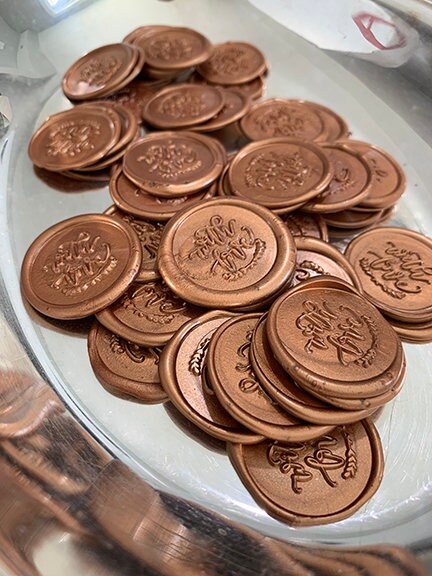 Copper Adhesive Wax Seal Stickers