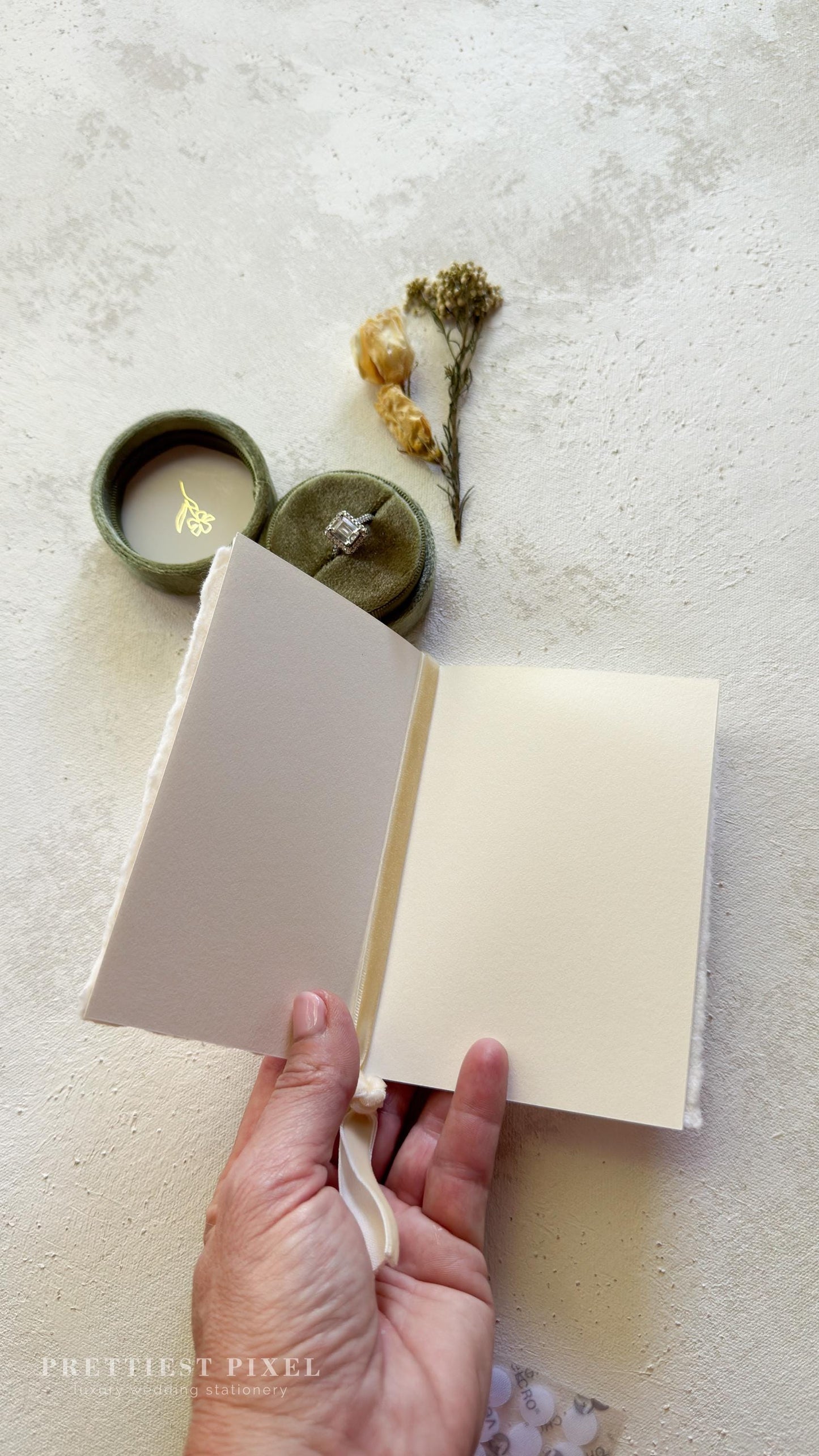 Handmade Paper Officiant Vow Books: Wedding Booklets (Set of 1)
