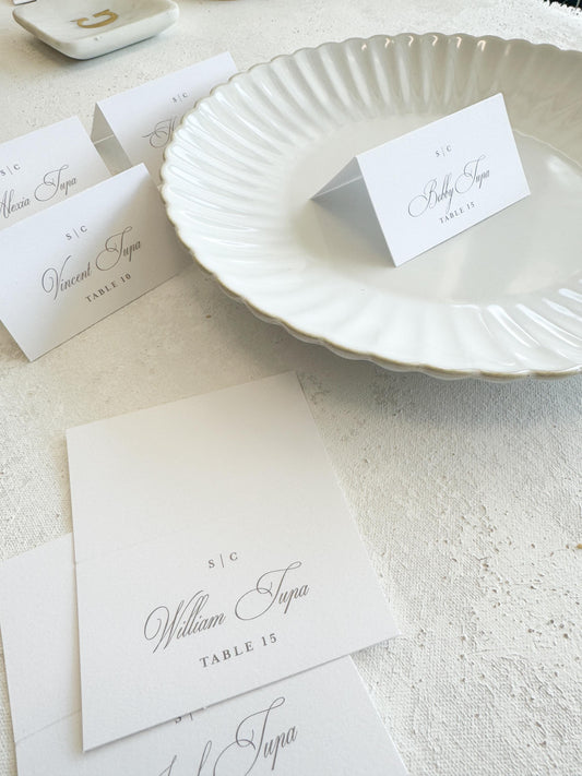 Printed Name Cards | Escort Cards | Tented PlaceCards |  Style 97