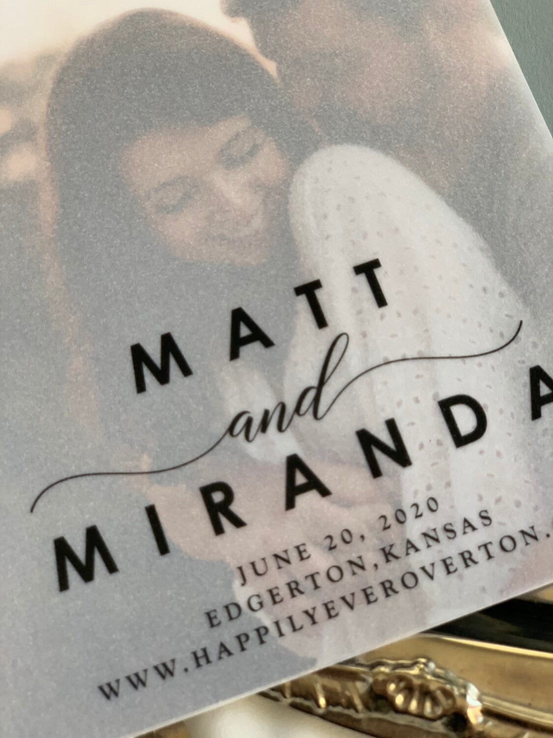 Save The Date Cards - Elegant Layered Invites With Clear Translucent Invitations - Style 171