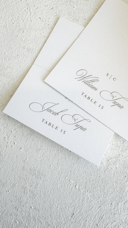 Printed Name Cards | Escort Cards | Tented PlaceCards |  Style 97