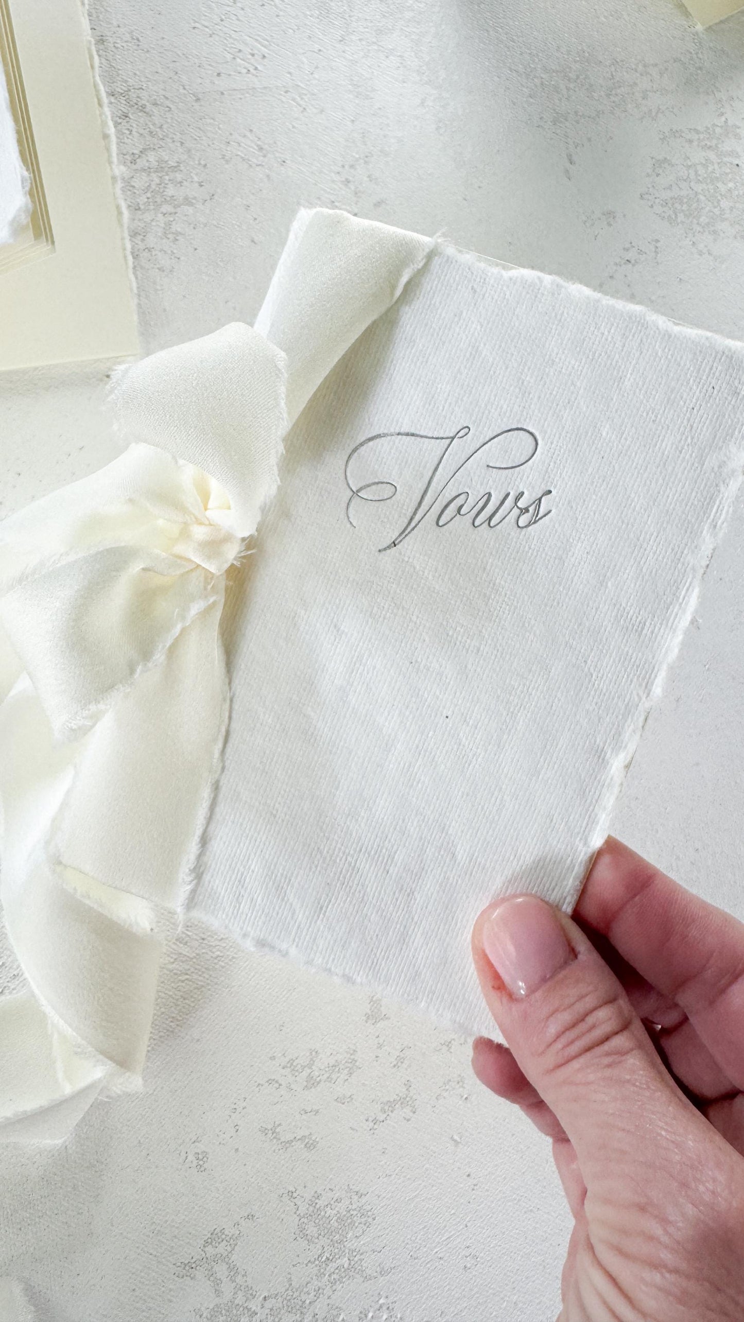 Handmade Paper Vow Books: Silver Foil Wedding Booklets (Set of 2)