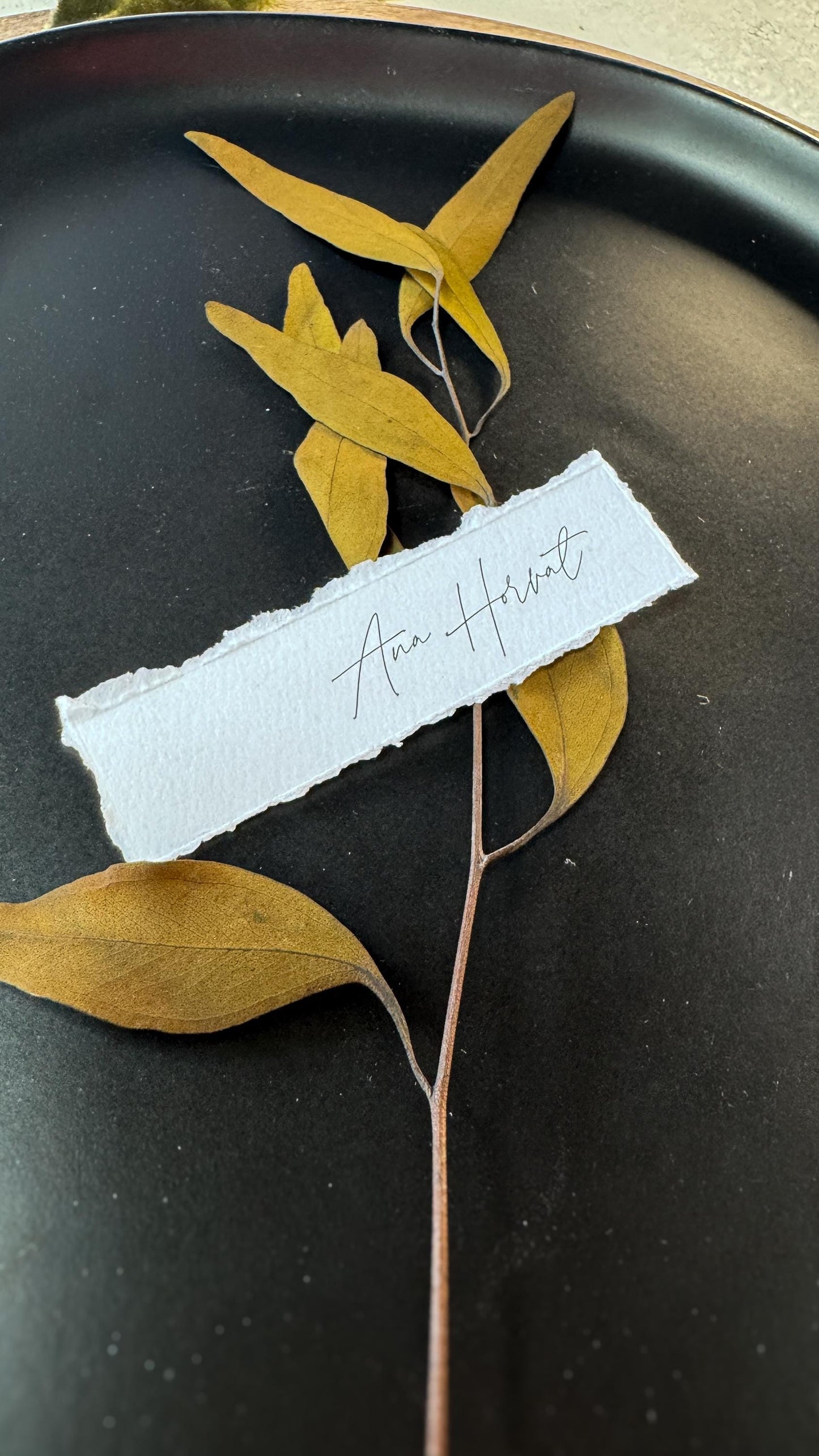 Deckle Edge Wedding Place Cards: Modern Printed Name Tags - Style 283 3.5x1 inches