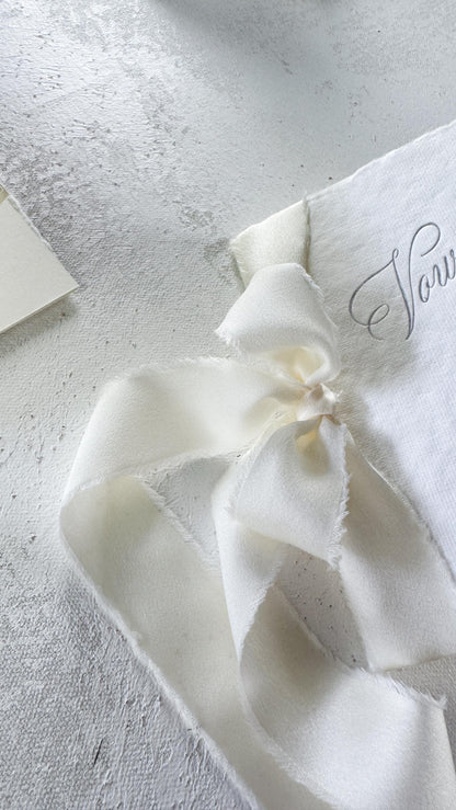 Handmade Paper Vow Books: Silver Foil Wedding Booklets (Set of 2)