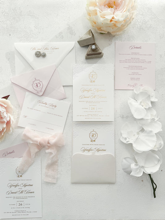 Timeless Letterpress and Foil Wedding Invitations |  Style 294