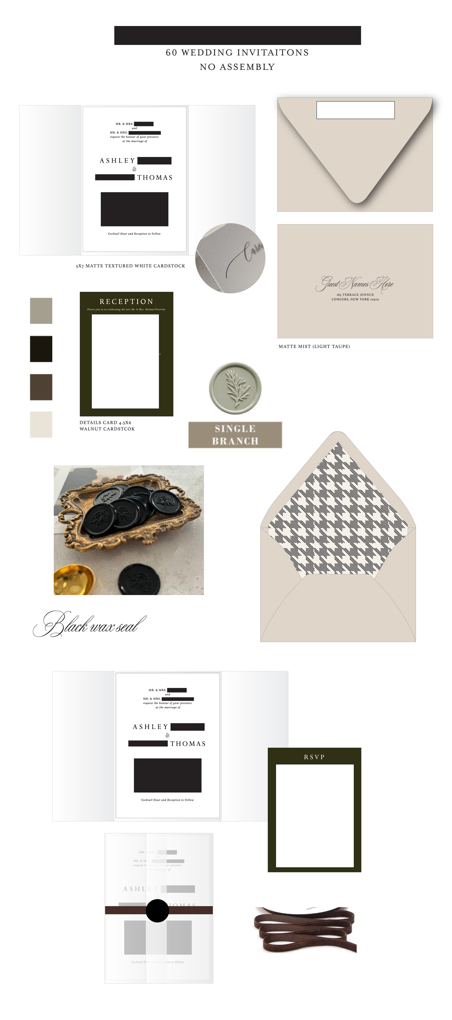Digitally Printed Wedding Invitations | Style 1588