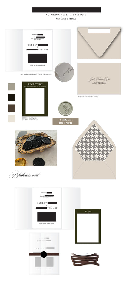 Digitally Printed Wedding Invitations | Style 1588