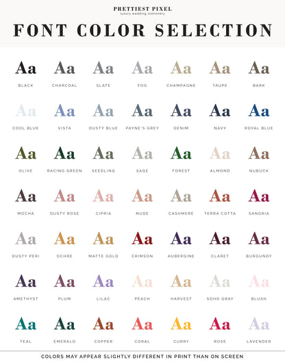 a poster with different font styles and colors