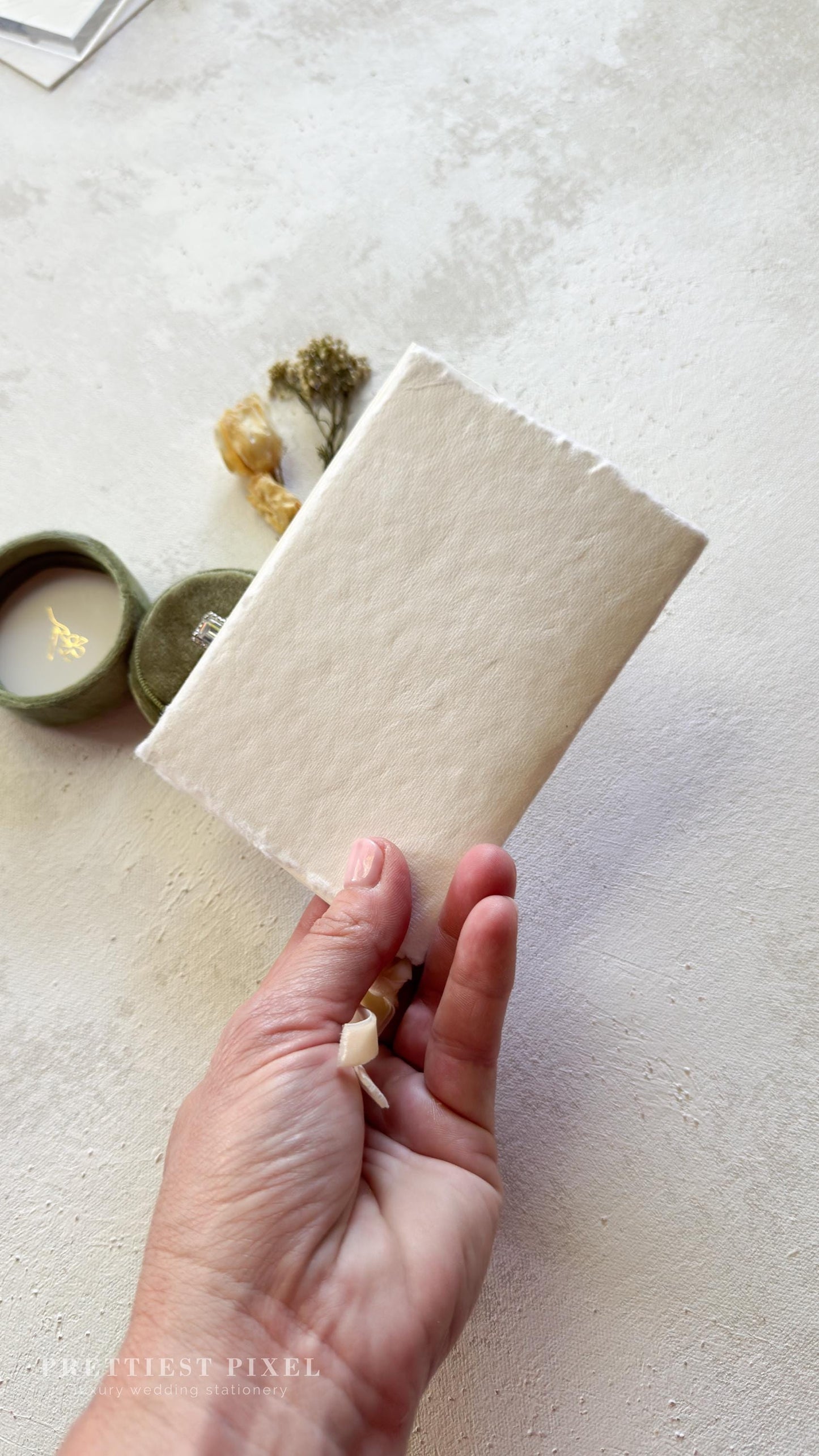 Handmade Paper Officiant Vow Books: Wedding Booklets (Set of 1)