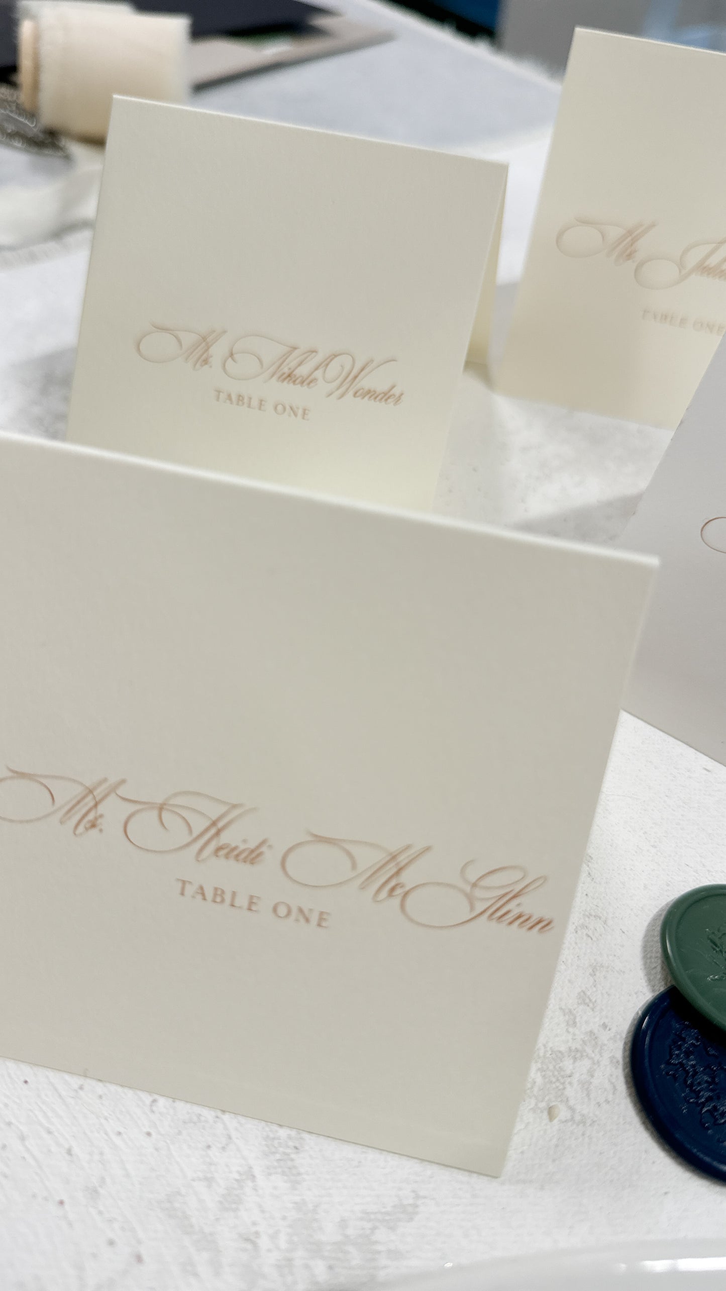 Folded Placecards | Namecards | Match your invites - Style 777