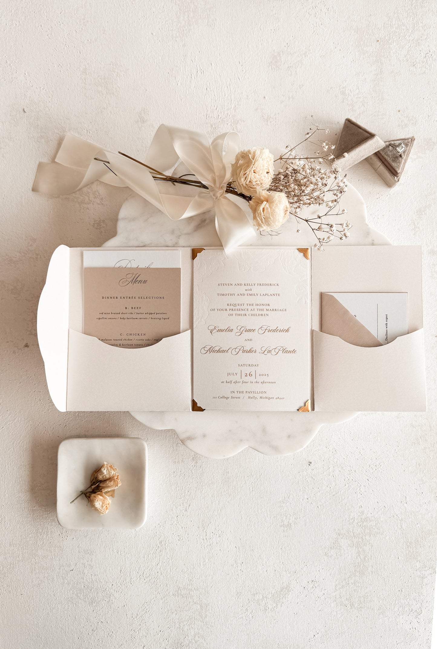 Pocket Booklet Wedding Invitations | Style 3277