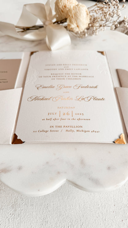 Pocket Booklet Wedding Invitations | Style 3277