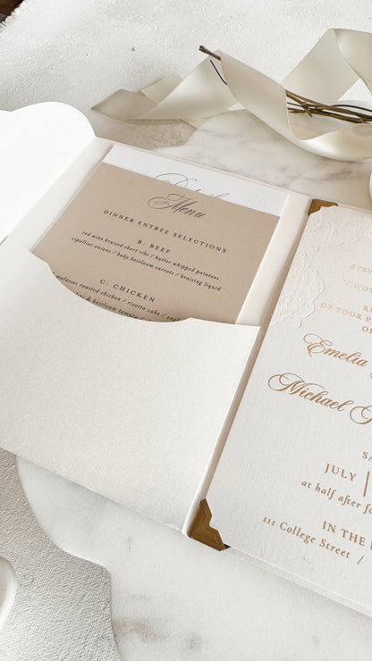 Pocket Booklet Wedding Invitations | Style 3277