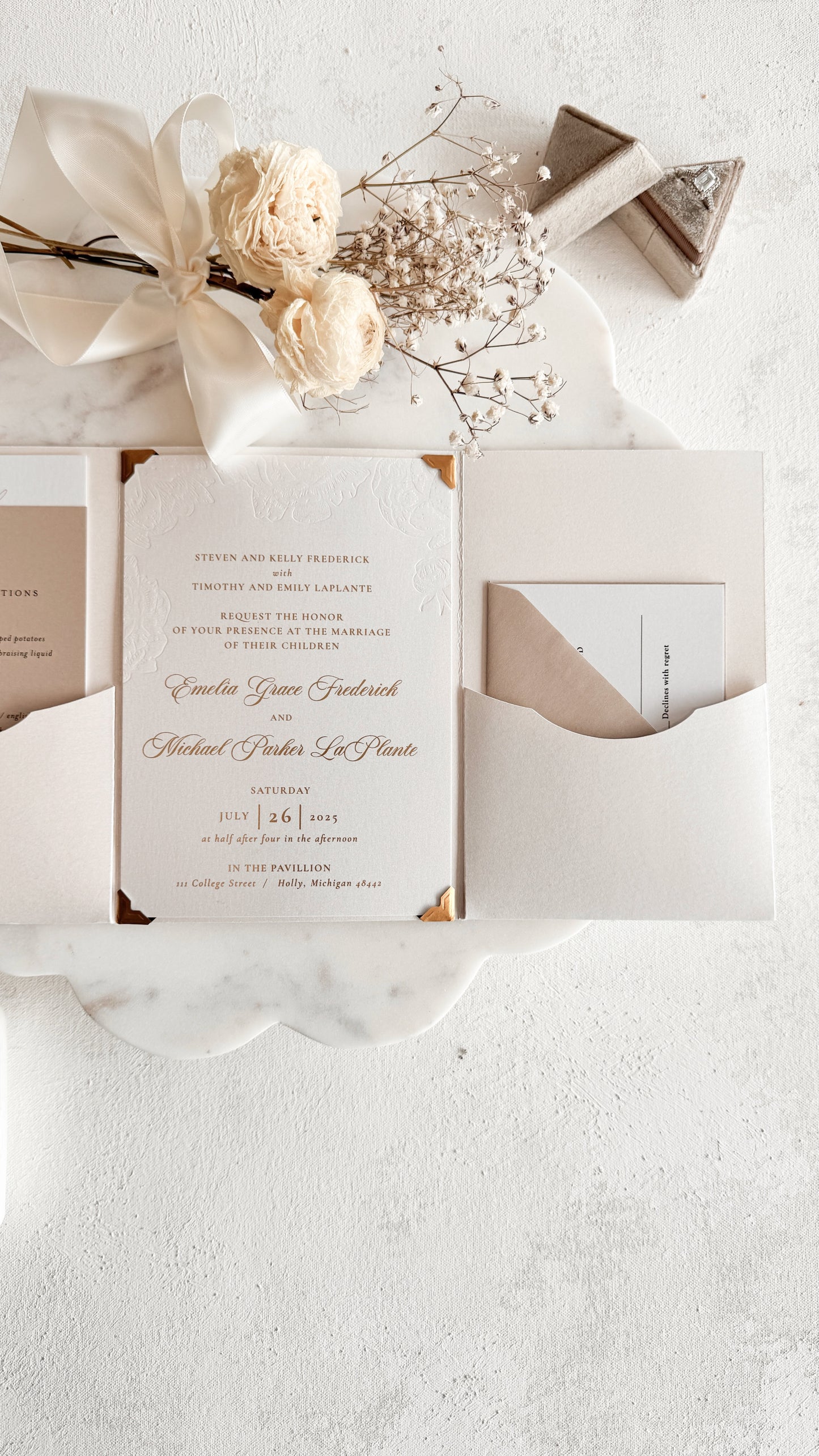 Pocket Booklet Wedding Invitations | Style 3277