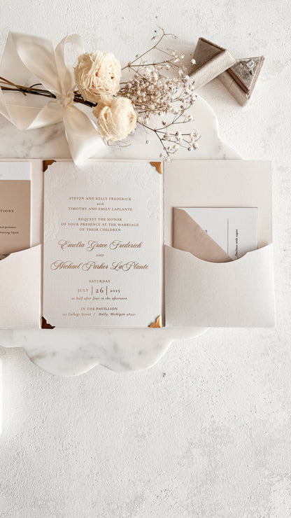 Pocket Booklet Wedding Invitations | Style 3277