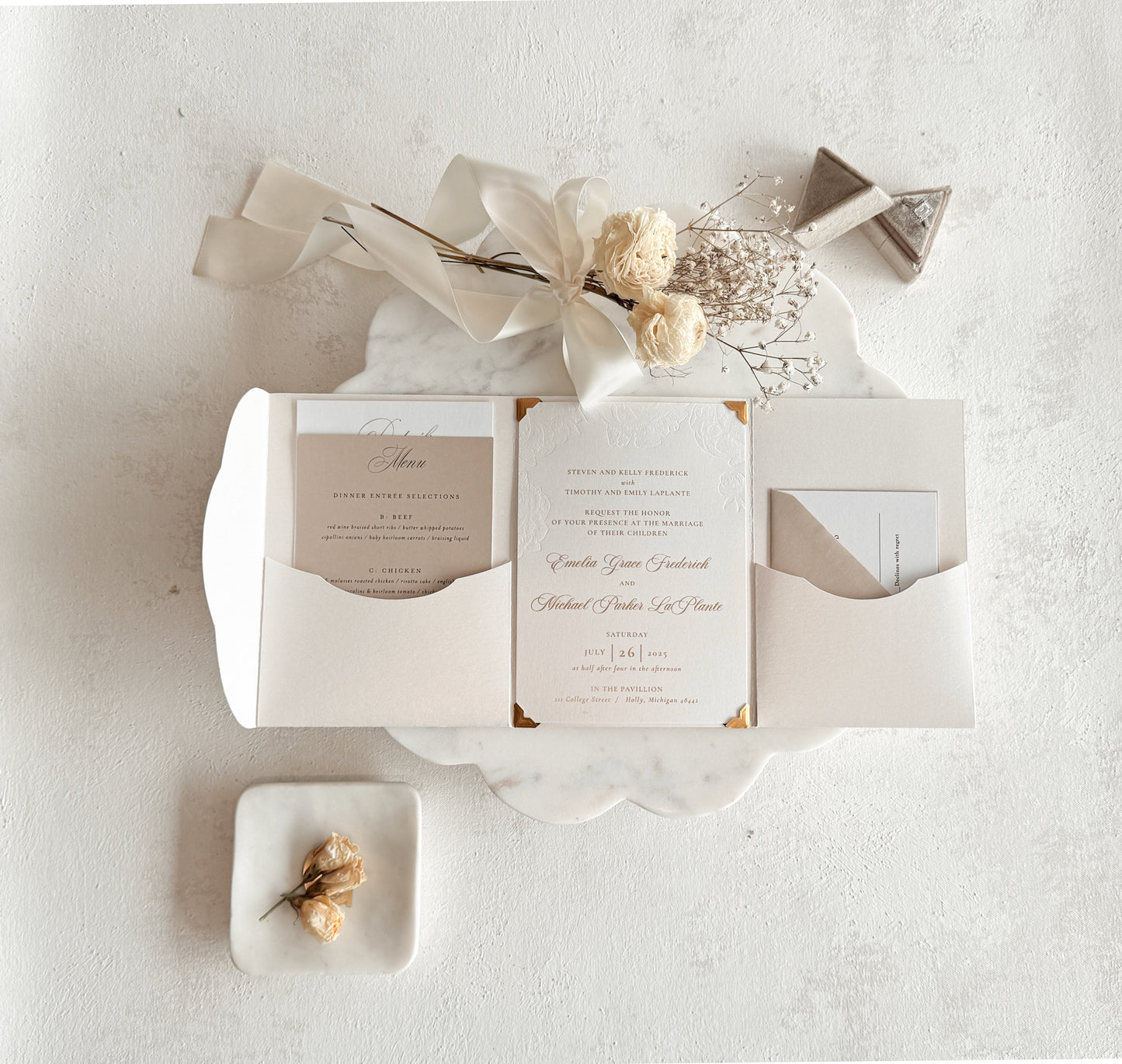 Pocket Booklet Wedding Invitations | Style 3277