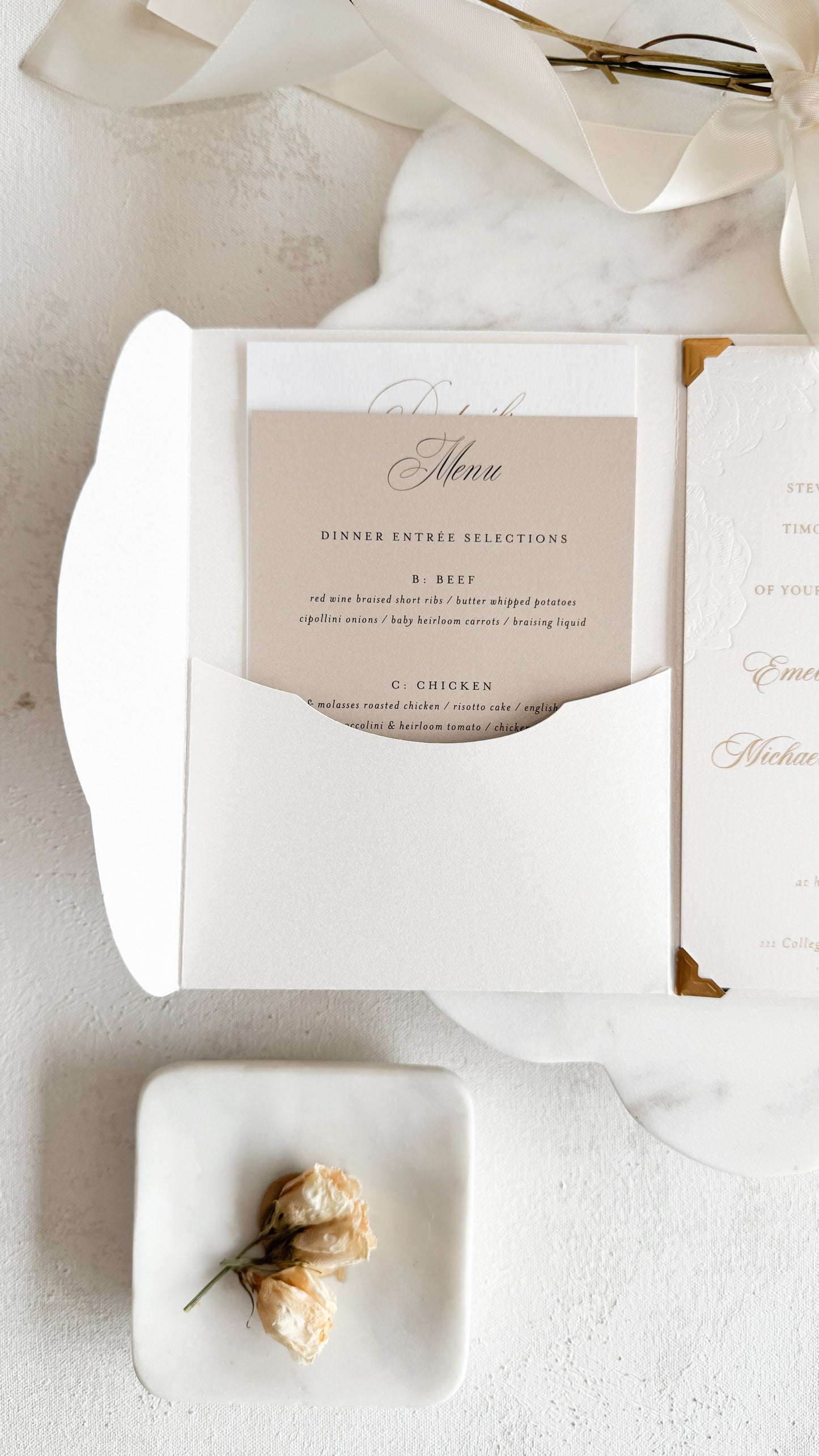 Pocket Booklet Wedding Invitations | Style 3277