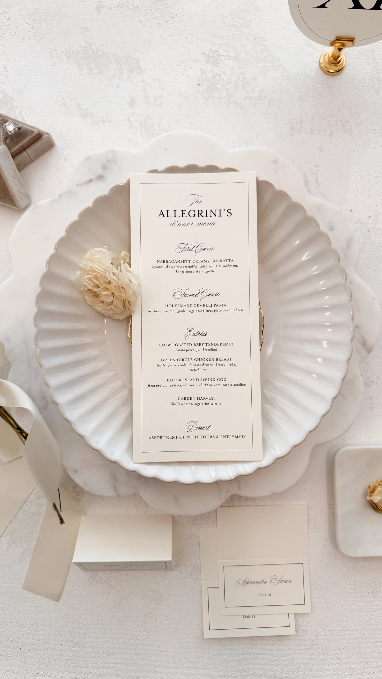 Wedding Menu – Custom Printed Wedding Menu Template | Classic Buffet Card Style 298