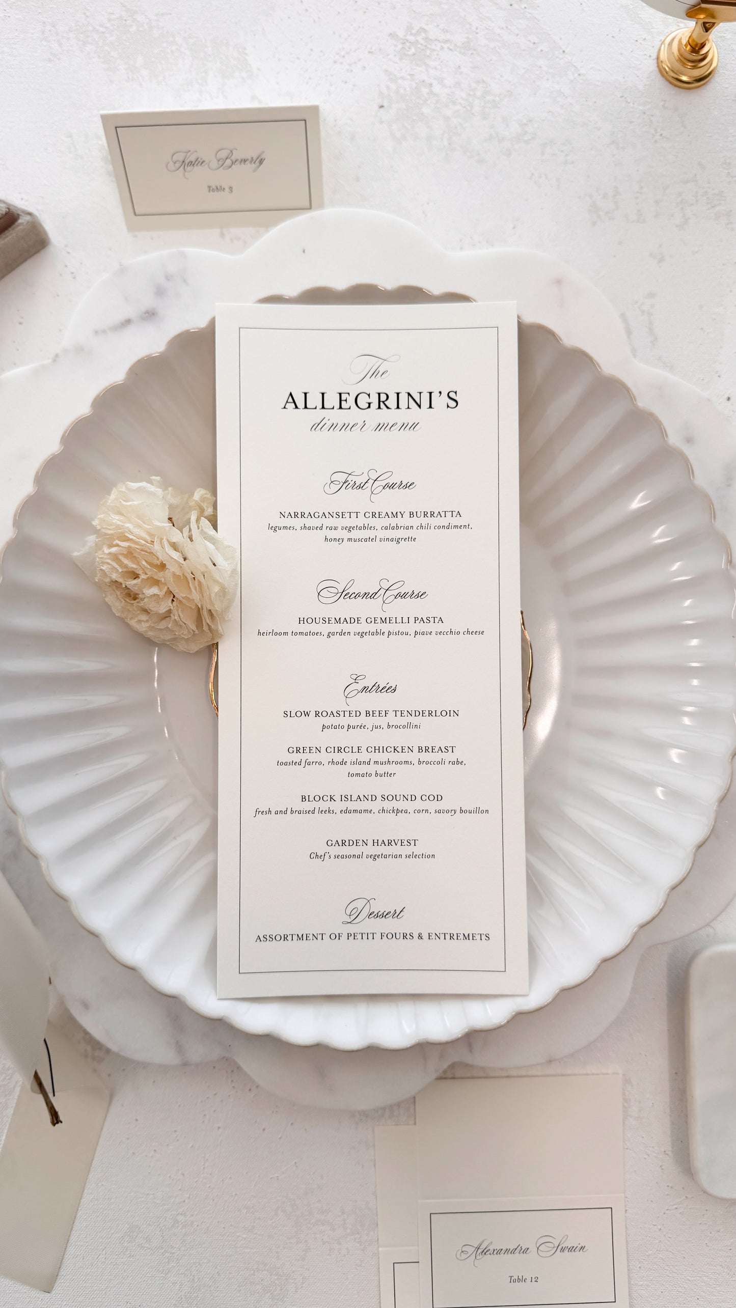 Wedding Menu – Custom Printed Wedding Menu Template | Classic Buffet Card Style 298