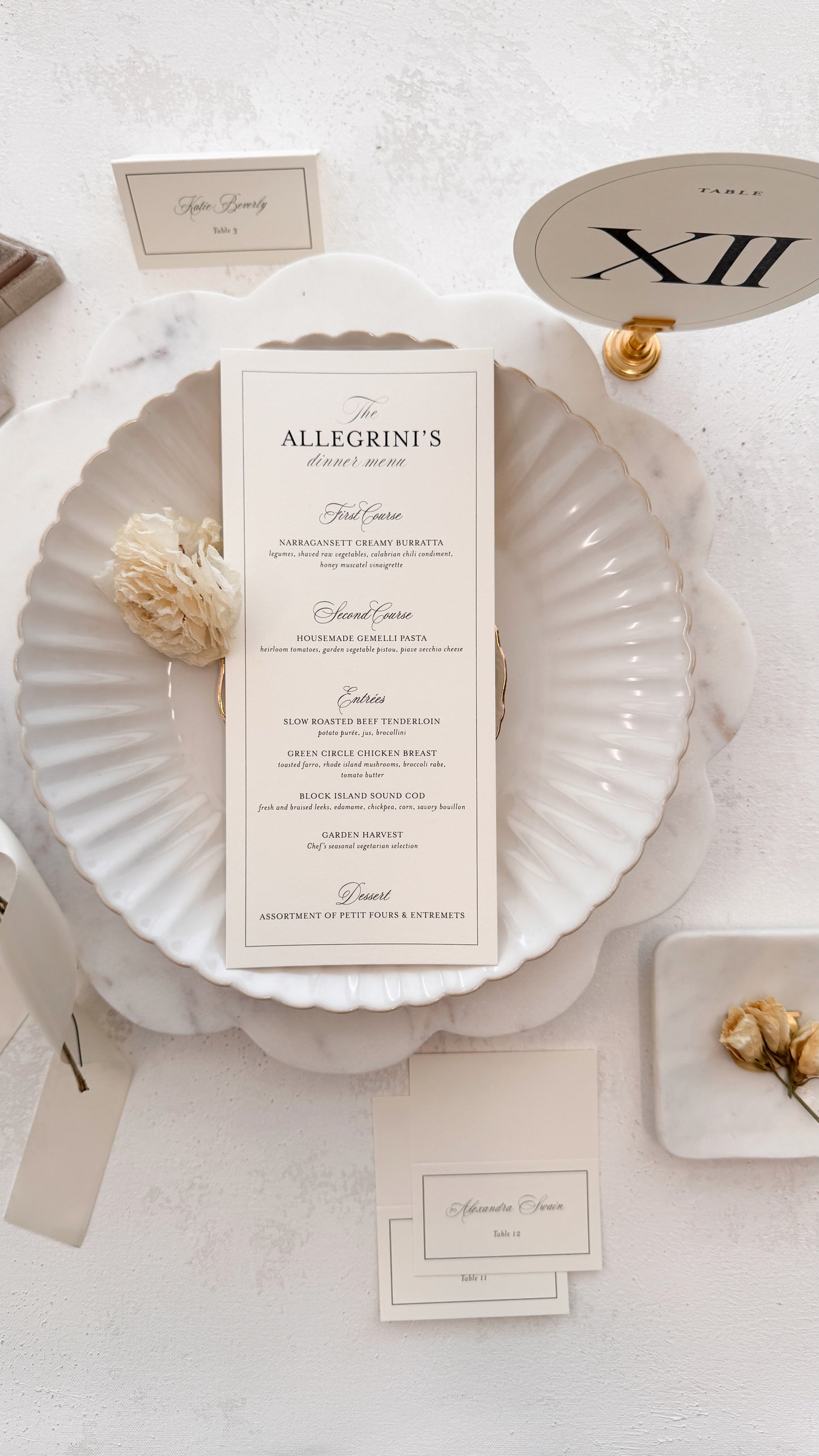 Wedding Menu – Custom Printed Wedding Menu Template | Classic Buffet Card Style 298