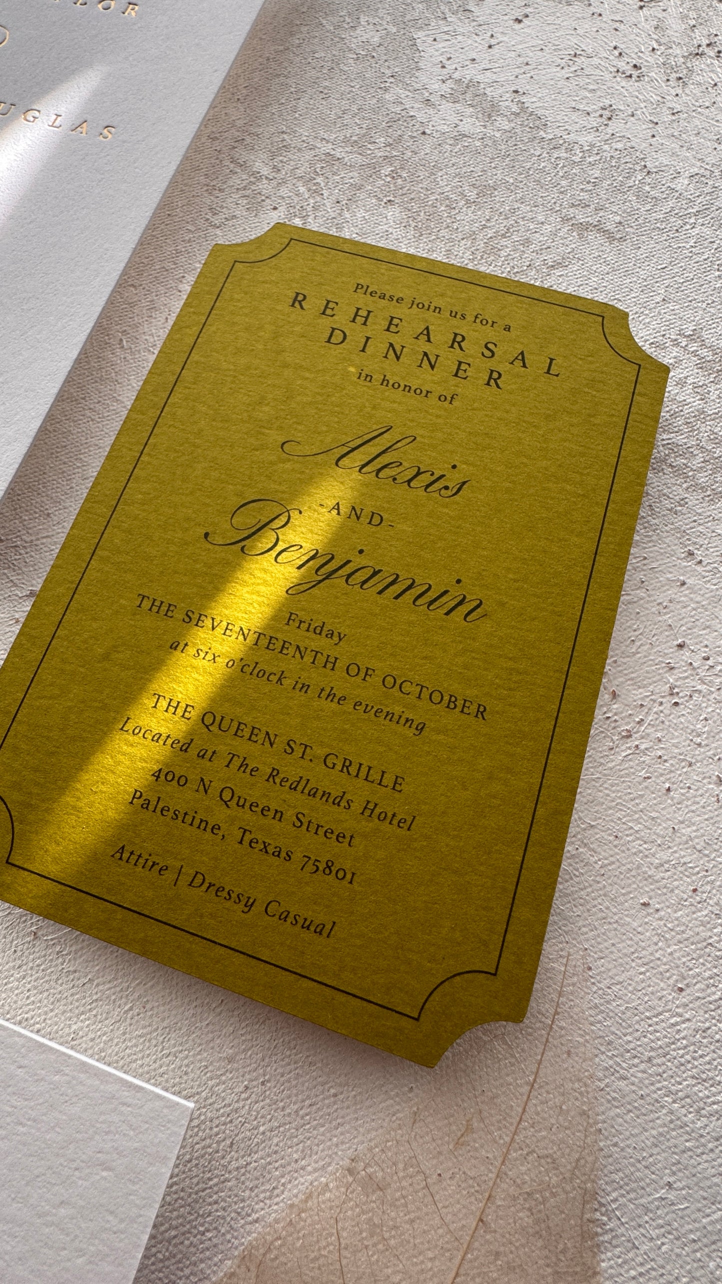 Elegant Letterpress Wedding Invitations with Foil | Style 1264