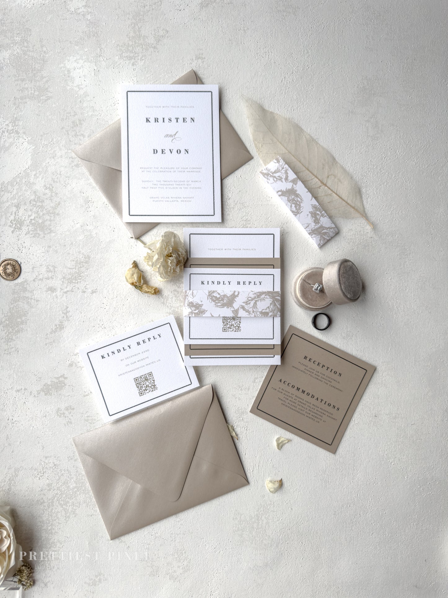 Digitally Printed Elegant Wedding Invitations | Style 34