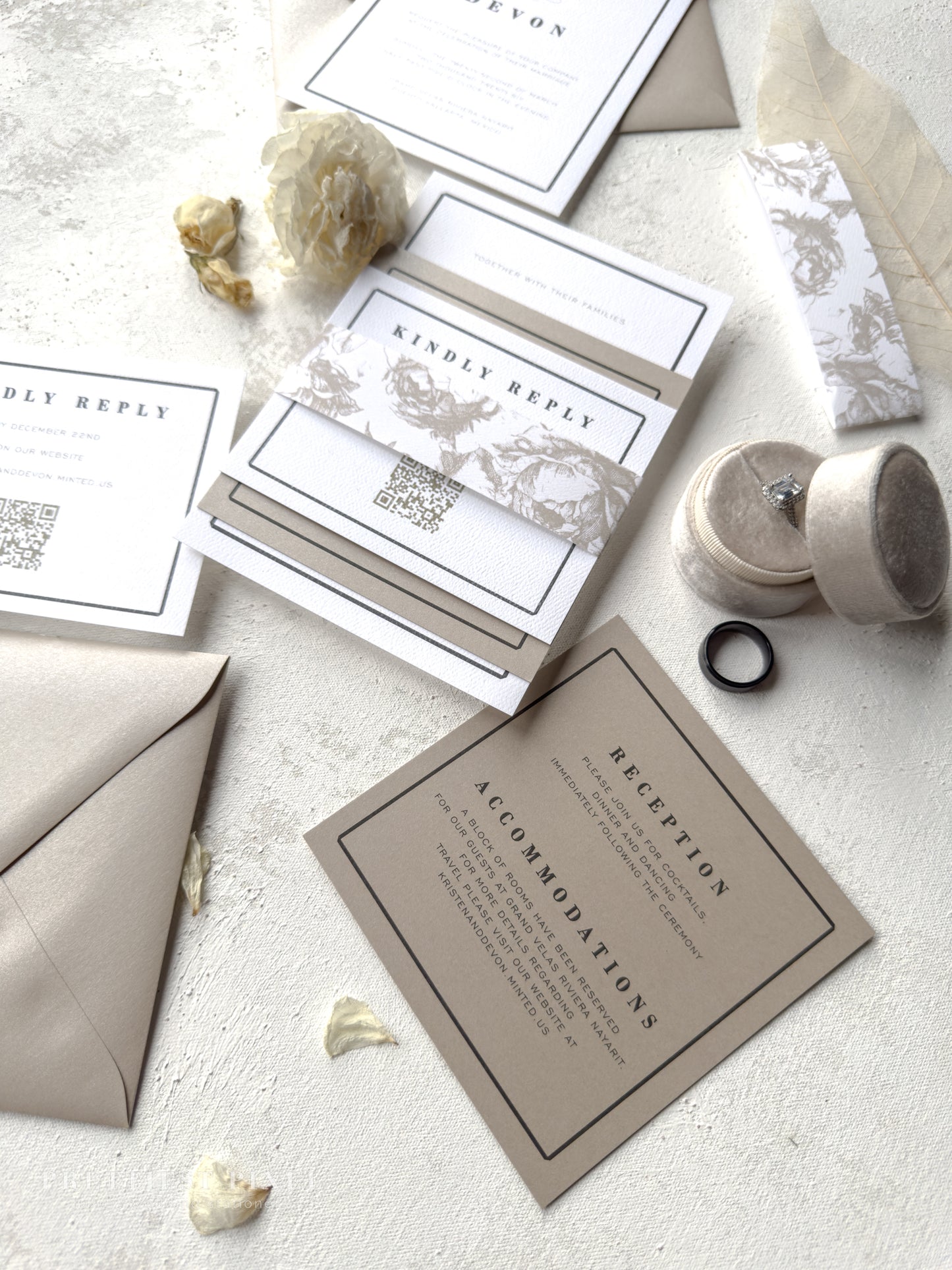 Digitally Printed Elegant Wedding Invitations | Style 34