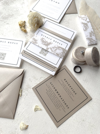 Digitally Printed Elegant Wedding Invitations | Style 34
