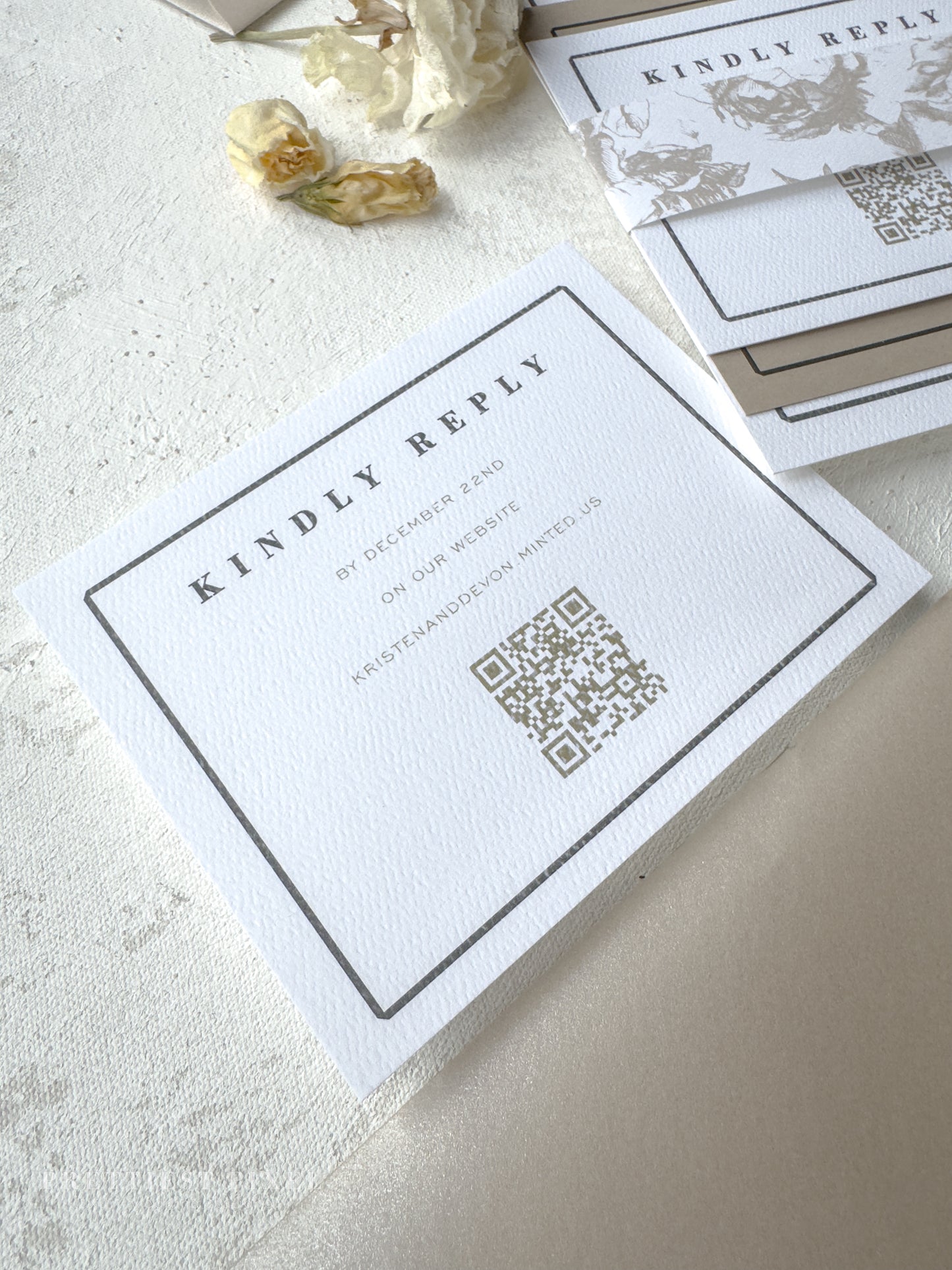 Digitally Printed Elegant Wedding Invitations | Style 34