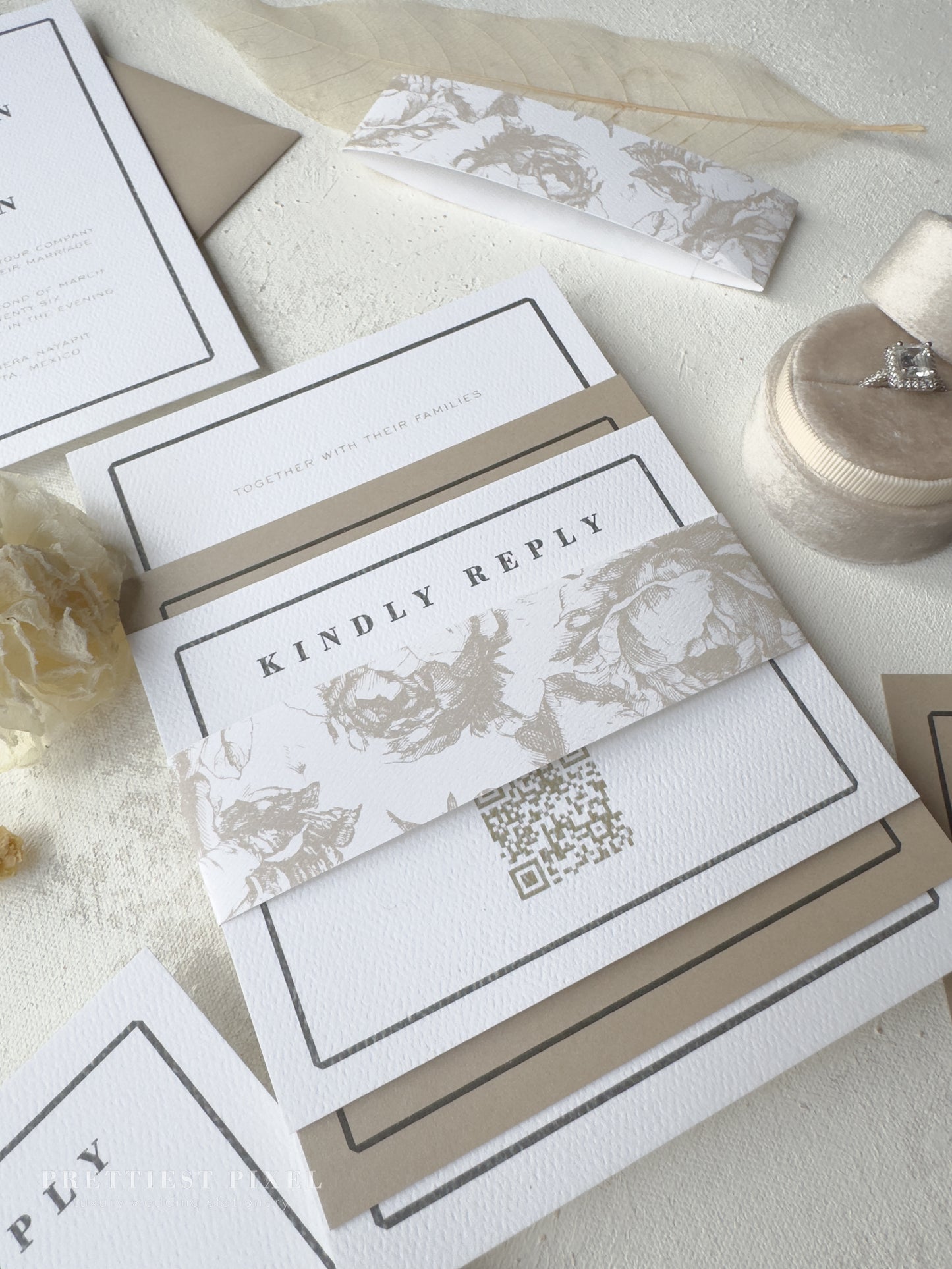 Digitally Printed Elegant Wedding Invitations | Style 34